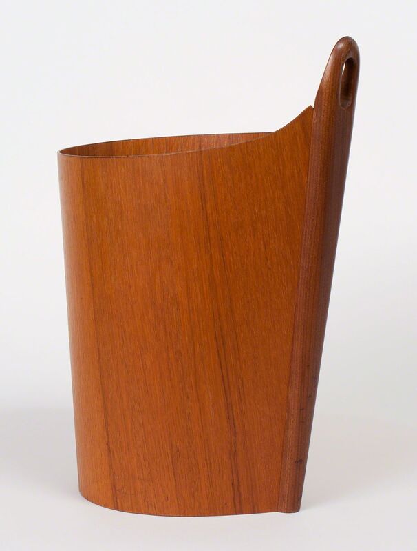 P.S. Heggen, ‘Teak Wastepaper Bin’, ca. 1960, Design/Decorative Art, Bent plywood with teak veneers, solid teak handles, Patrick Parrish Gallery