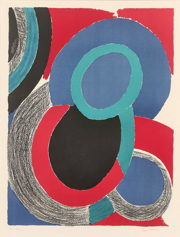 Sonia Delaunay, ‘Vol de nuit’, ca. 1970, Print, Lithograph in colors, Invertirenarte.es