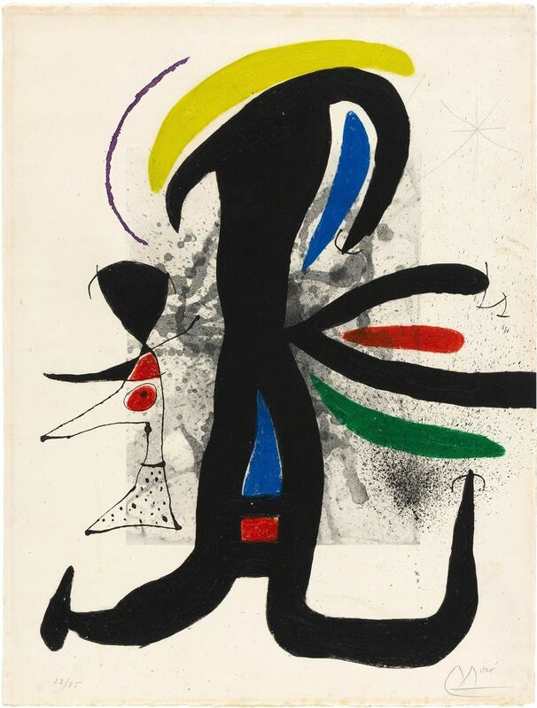 Joan Miró, ‘UNE TELLE ET SON PETIT MARI (D. 540)’, 1970, Print, Color etching, aquatint and carborundum, Doyle