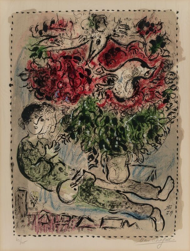 Marc Chagall, ‘Le bouquet de peintre’, 1967, Print, Lithograph in colors on wove paper, Heritage Auctions