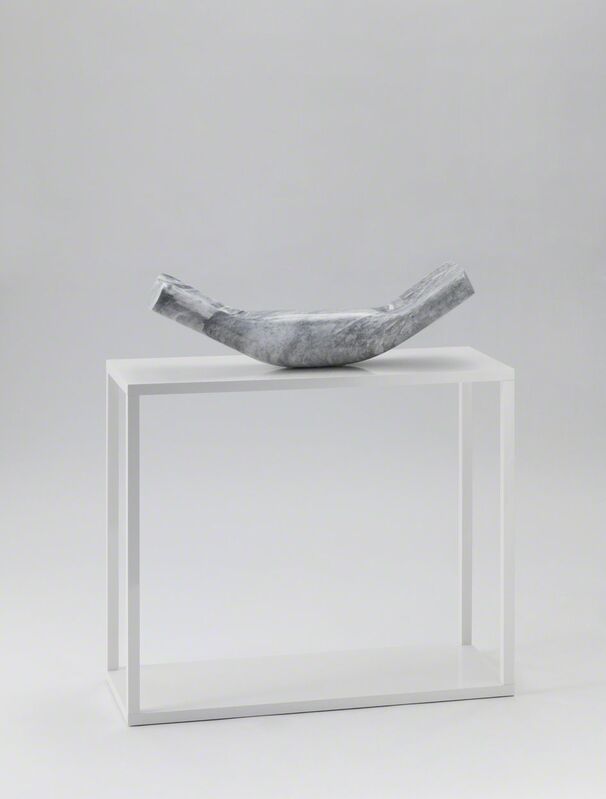 Claudia Comte, ‘Marble Squeezed Tubes 6’, 2016, Sculpture, Bardiglio marble, polished, vein cut, car lacquered plinth, KÖNIG GALERIE 