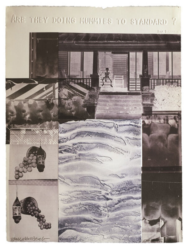 Robert Rauschenberg, ‘American Pewter with Burroughs IV’, 1981, Print, 4-color lithograph/embossing, Gemini G.E.L. at Joni Moisant Weyl
