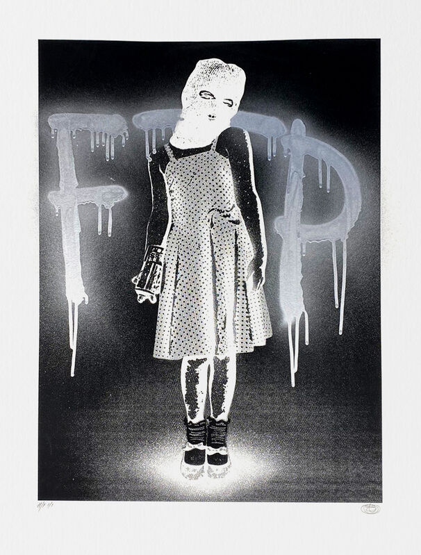 Nick Walker, ‘Vandal Child Negative (FTP)’, 2019, Print, Fine art silk screen print hand finished with spray paint and acrylic on Coventry Rag 335g. (Framed), AURUM GALLERY