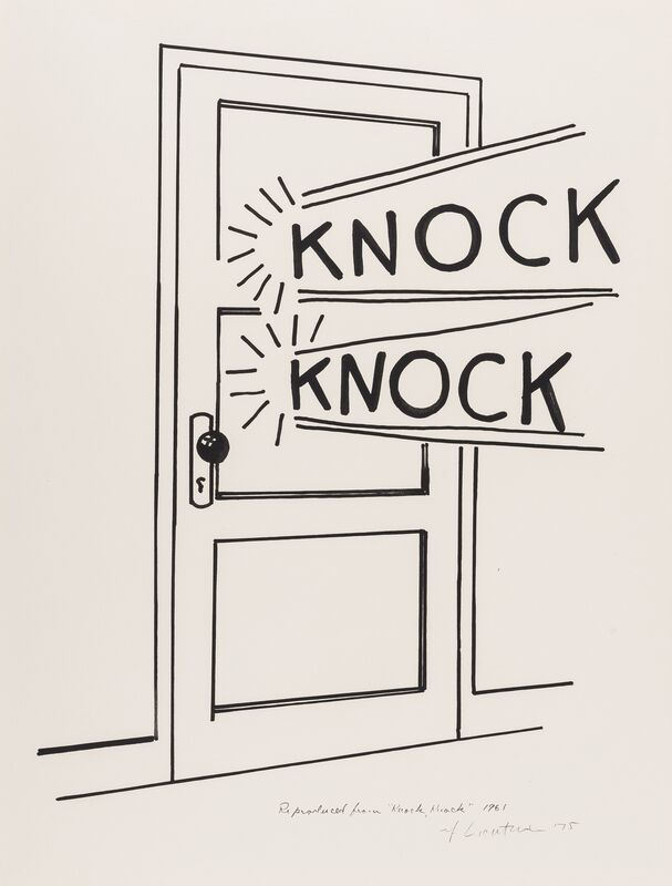 Roy Lichtenstein, ‘Knock Knock (Corlett App.8)’, 1975, Print, Lino-cut, Forum Auctions