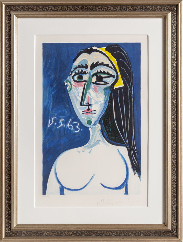 Pablo Picasso, ‘Buste de Femme Nue Face’, 1973-originally 1963, Print, Lithograph on Arches Paper, RoGallery