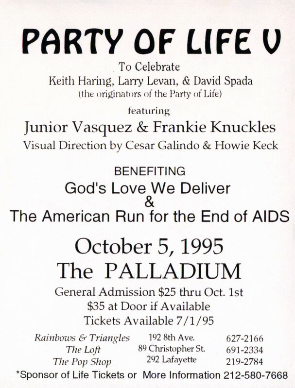 Keith Haring, ‘Keith Haring Party of Life (announcement)’, 1995, Ephemera or Merchandise, Announcement card, Lot 180 Gallery