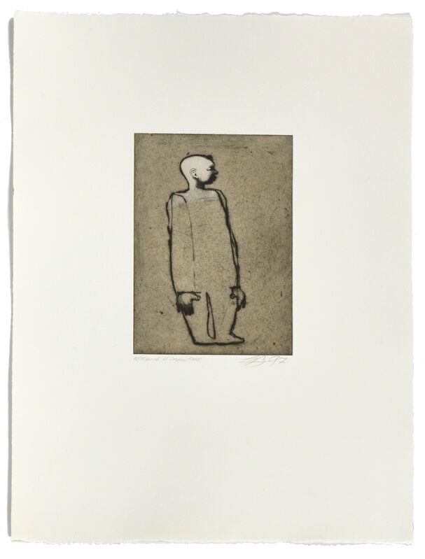 Louis-Pierre Bougie, ‘Tête blanche’, 1997, Print, Dry point, eau-forte and chine collé, Atelier-Galerie A.Piroir