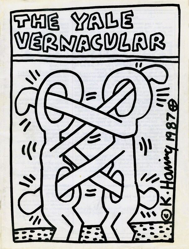 Keith Haring, ‘Keith Haring Yale Vernacular ’, 1987, Ephemera or Merchandise, Offset lithograph on book magazine cover, Lot 180