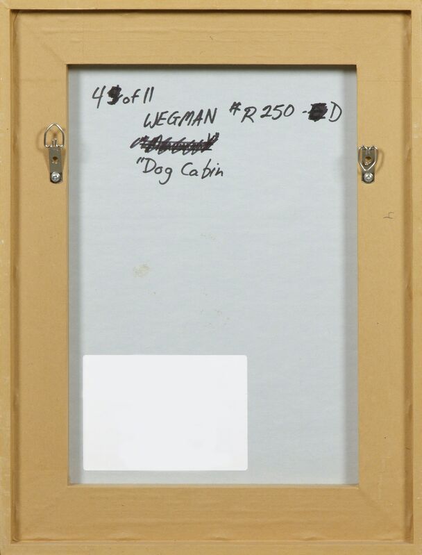 William Wegman, ‘Dog Cabin (From Man Ray:  A Portfolio of 10 Photographs)’, 1982, Photography, Silver gelatin print, Heather James Fine Art