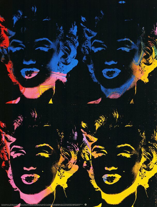 Andy Warhol, ‘Four multicolored Marilyns (Pop Art)’, 1992, Reproduction, Offset Lithograph on paper, Cerbera Gallery