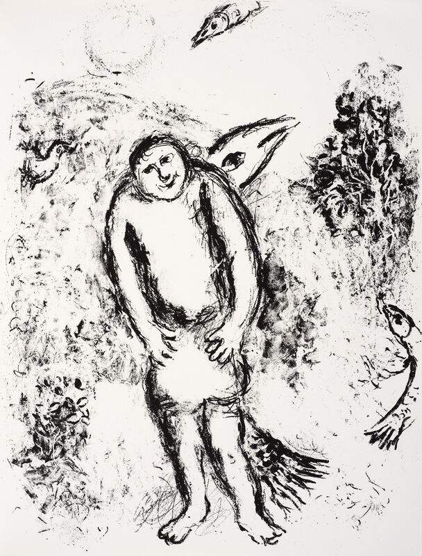 Marc Chagall, ‘Caliban conjoined to a huge fish.’, 1975, Print, Lithograph, Ben Uri Gallery and Museum 