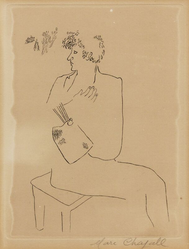 Marc Chagall, ‘Avec des gravures originales de Marc Chagall (from Journal d'un cheval)’, 1952, Print, Etching on Rives Paper, Hindman