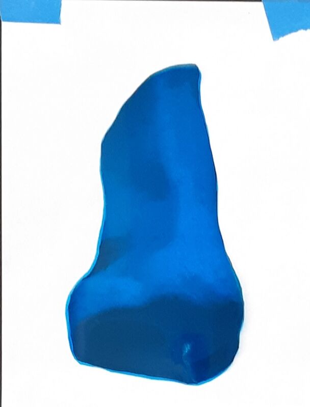 Oscar Figueroa, ‘Blue Nose’, 2020, Photography, Acetate on inkjet toner paper, Robert Kananaj Gallery