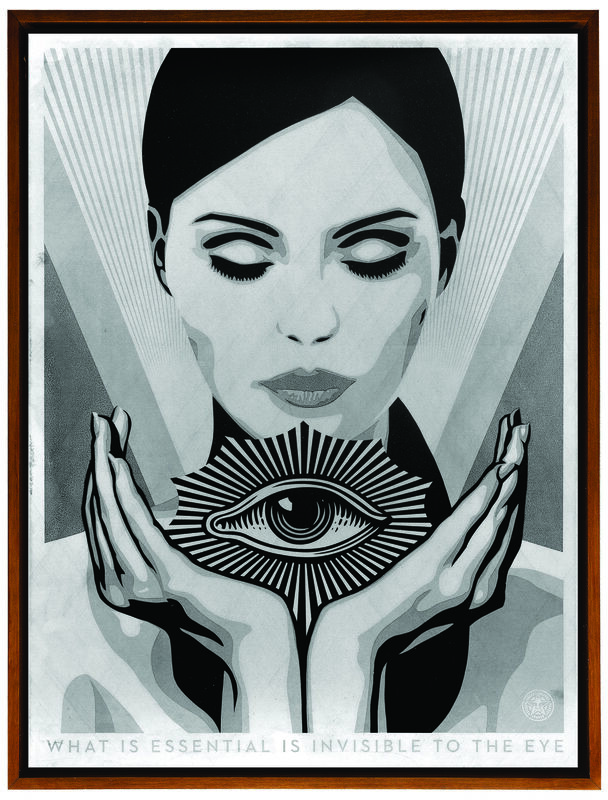 Shepard Fairey, ‘Invisible to the Eye’, 2017, Mixed Media, Screen print on metal (aluminium), Underdogs Gallery