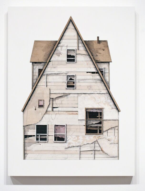 Seth Clark, ‘House Portrait Series XV’, 2018, Drawing, Collage or other Work on Paper, Paper, charcoal, pastel, acrylic, graphite on wood, Paradigm Gallery + Studio