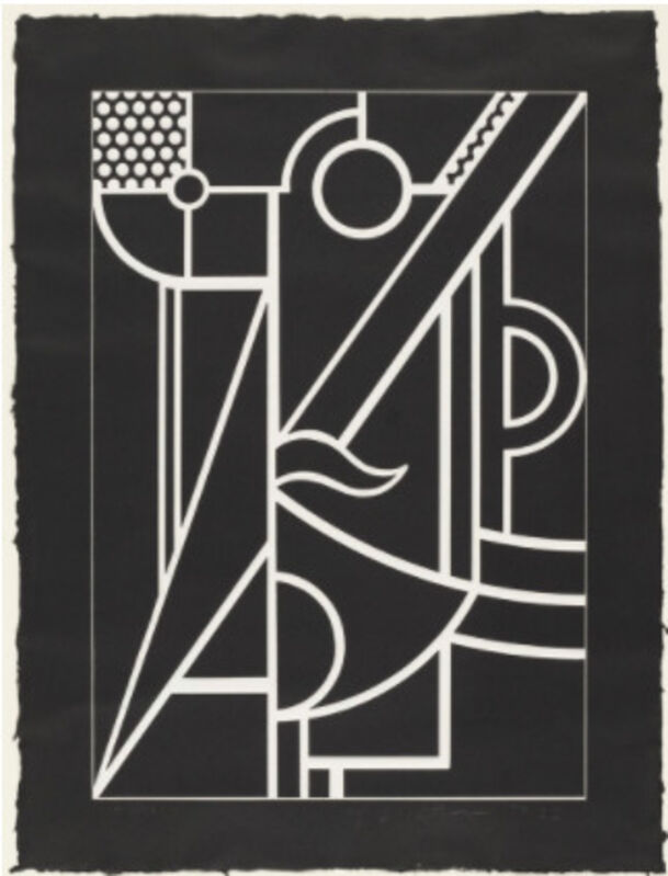 Roy Lichtenstein, ‘Modern Head #3’, 1970, Print, Linocut in black with embossing, on wove paper, ARUSHI