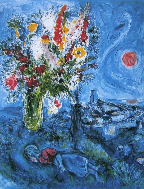 Marc Chagall, ‘La Dormeuse aux Fleurs’, ca. 2000, Reproduction, Offset lithograph on premium paper, Art Commerce