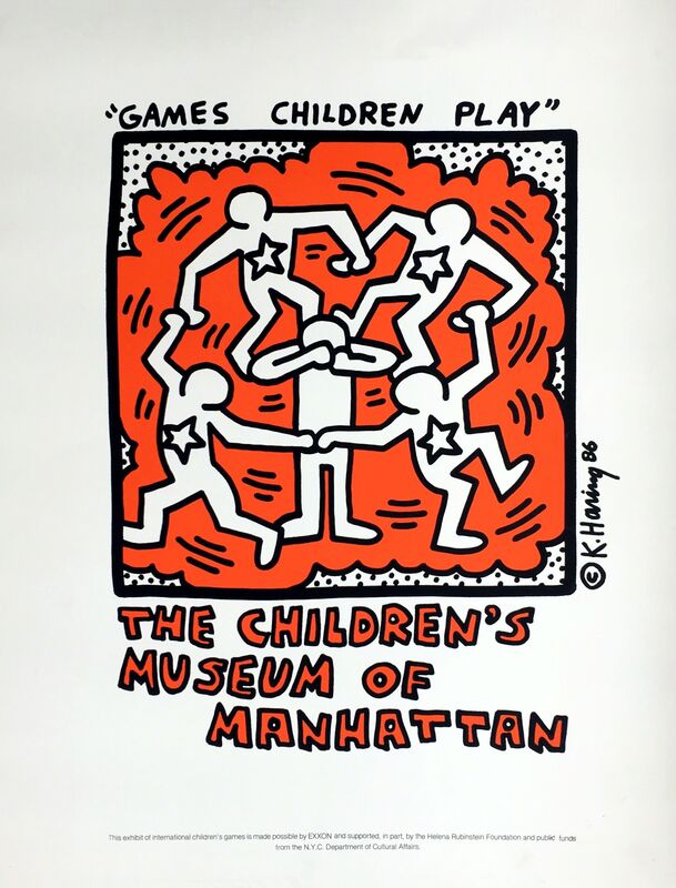 Keith Haring, ‘Keith Haring Games Children Play ’, 1986, Print, Silkscreened poster, Lot 180