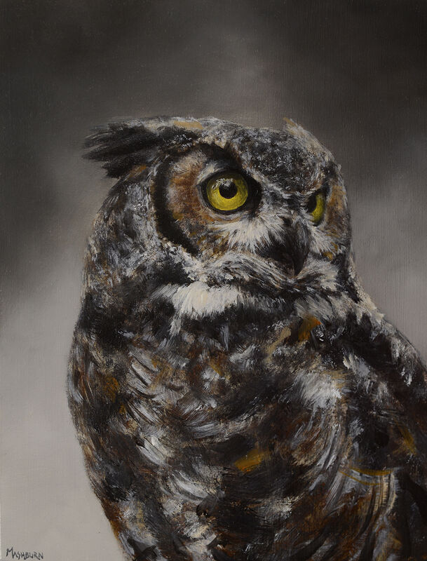 Brian Mashburn, ‘Great Horned Study’, 2020, Painting, Oil on panel, Abend Gallery