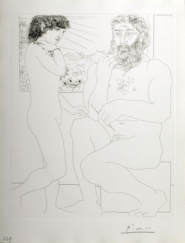 Pablo Picasso, ‘Sculpteur et Modele Debout’, 1933, Print, Etching on paper, Odon Wagner Gallery