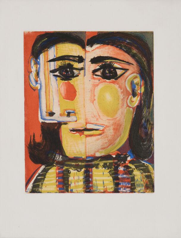 Pablo Picasso, ‘Tête de femme n° 5 (Portrait of Dora Maar)’, 1939-1942, Print, Aquatint and drypoint in color, on Montval paper watermarked "Vollard"., Galerie Jean-François Cazeau