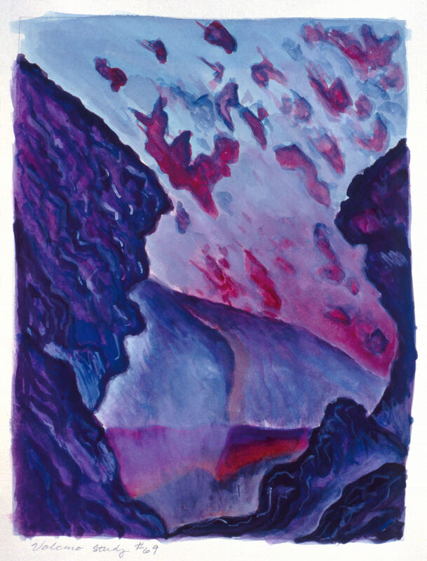 Helen Oji, ‘Volcano Series #69’, 1984, Painting, Watercolor on paper, Estrada Fine Art