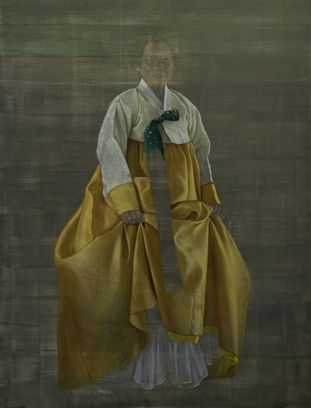 Helena Parada-Kim, ‘ Chong-Za, grey to yellow’, 2016, Painting, Oil on linen, CHOI&LAGER