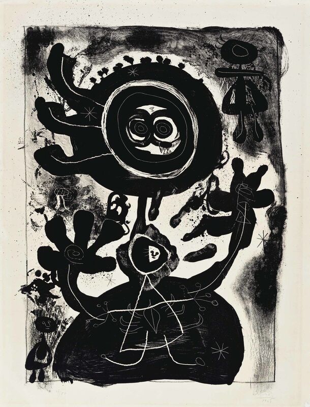 Joan Miró, ‘Grand Personnage Noir’, 1948, Print, Lithograph, on Rives BFK paper, Christie's