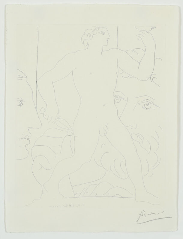 Pablo Picasso, ‘Sculpture d'un Jeune Homme à la Coupe" - from "La Suite Vollard"’, 1933, Print, Etching, Dawson Cole Fine Art