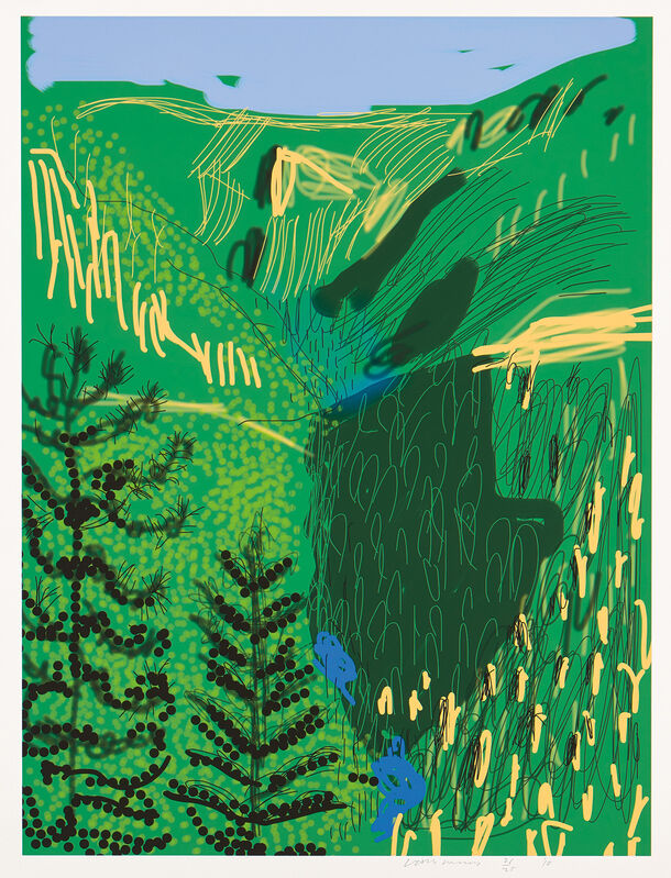 David Hockney, ‘Untitled No. 21, from The Yosemite Suite’, 2010, Print, IPad drawing in colors, printed on wove paper, with full margins., Phillips