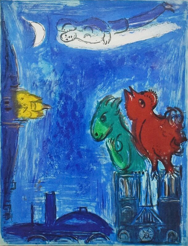 Marc Chagall, ‘The Monsters of Notre Dame’, 1954, Print, Lithograph, Georgetown Frame Shoppe