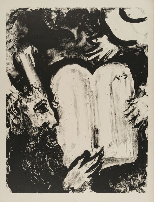 Marc Chagall, ‘Moses and the Tables of the Law (Mourlot 363)’, 1962, Print, Lithograph printed in black on Arches paper, Forum Auctions