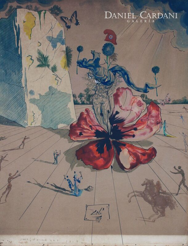 Salvador Dalí, ‘Le Rayonnement de la France’, 1952, Painting, Collage, ink and watercolor on cardboard, Galería Daniel Cardani