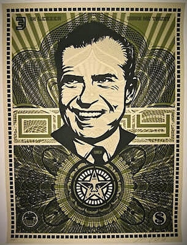 Shepard Fairey, ‘Nixon Money’, 2003, Print, Screenprint, Gregg Shienbaum Fine Art