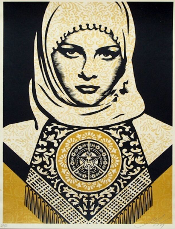 Shepard Fairey, ‘Arab Woman (Gold)’, 2008, Print, Screenprint, Gregg Shienbaum Fine Art