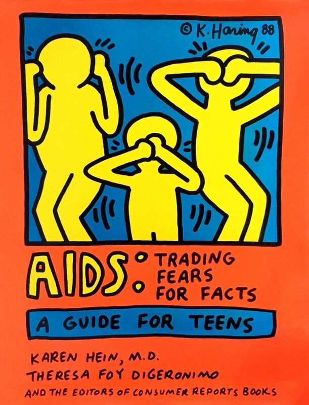 Keith Haring, ‘Aids: Trading Fears for Facts (Keith Haring prints)’, 1988, Posters, Offset lithograph in colors, Lot 180 Gallery