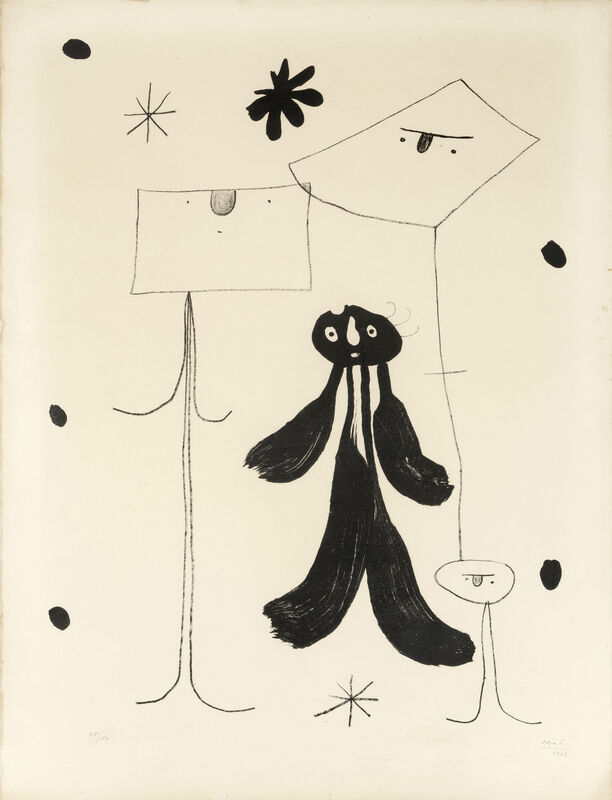 Joan Miró, ‘Les Hommes (Mourlot 59)’, 1948, Print, Lithograph on Arches paper, Bonhams