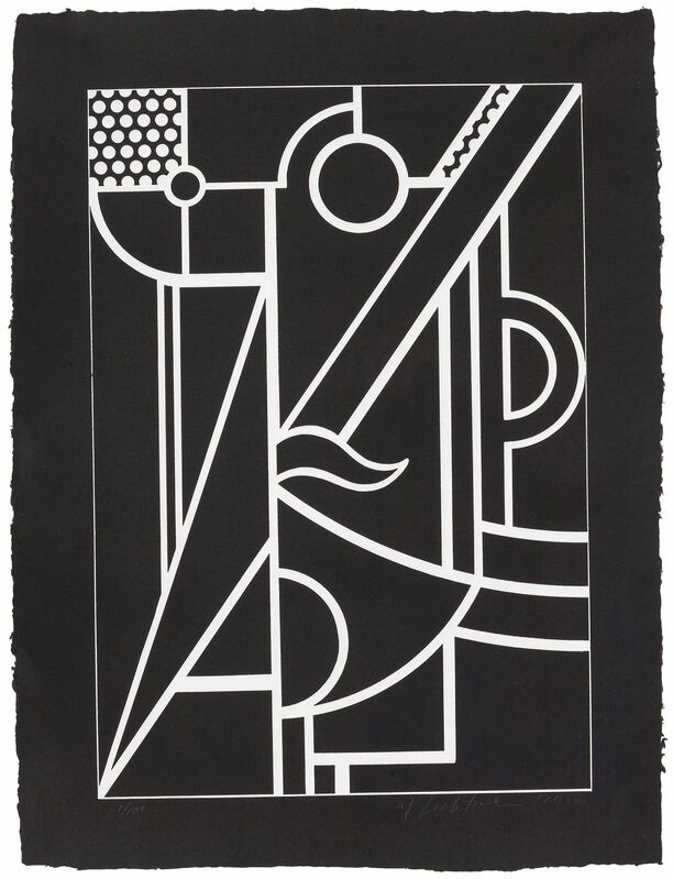 Roy Lichtenstein, ‘Modern Head #3, from Modern Head Series’, 1970, Print, Linocut in black with embossing, on wove paper, Christie's