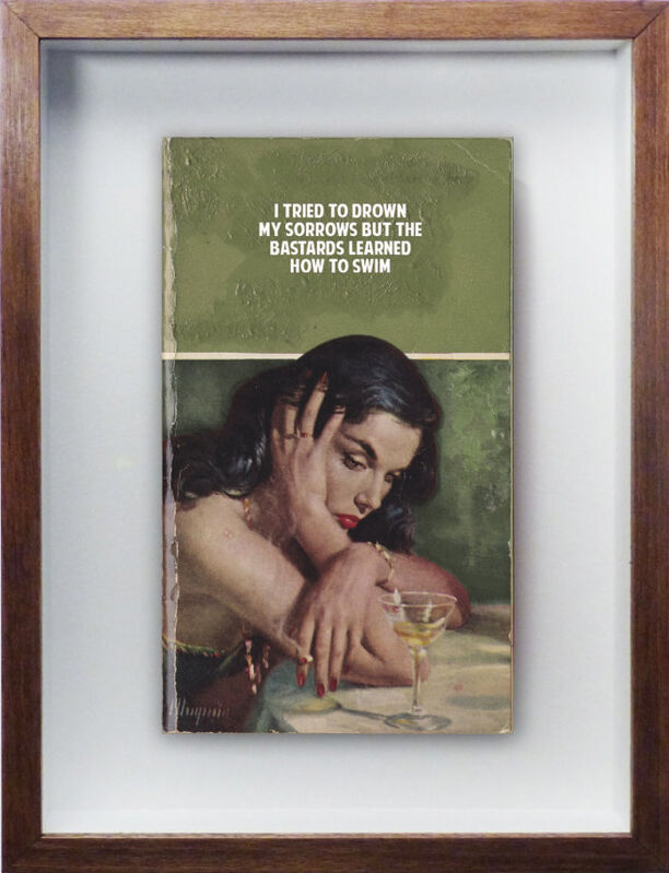 The Connor Brothers, ‘I Tried To Drown My Sorrows’, 2020, Painting, Hand Painted Vintage Paperback with Silkscreen, Maddox Gallery