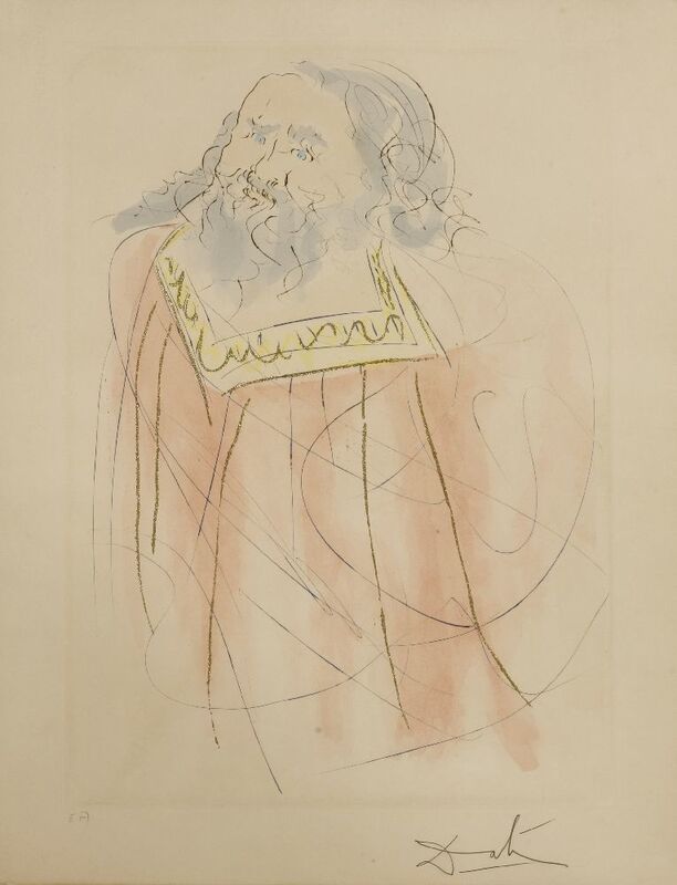 Salvador Dalí, ‘Jeremiah’, 1975, Print, Etching with stencil hand-colouring, Sworders