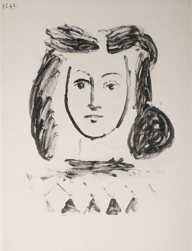 Pablo Picasso, ‘Buste De Jeune Fille (Bust of a Young Girl), 1949 Limited edition Lithograph by Pablo Picasso’, 1949, Reproduction, Lithograph, Globe Photos