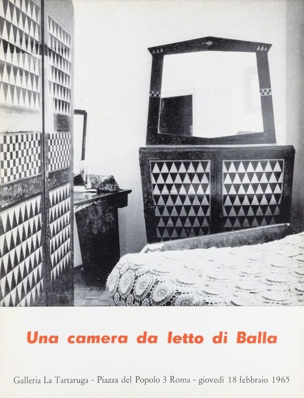 Giacomo Balla, ‘Una camera da letto di Balla’, 1965, Drawing, Collage or other Work on Paper, Invite, Finarte