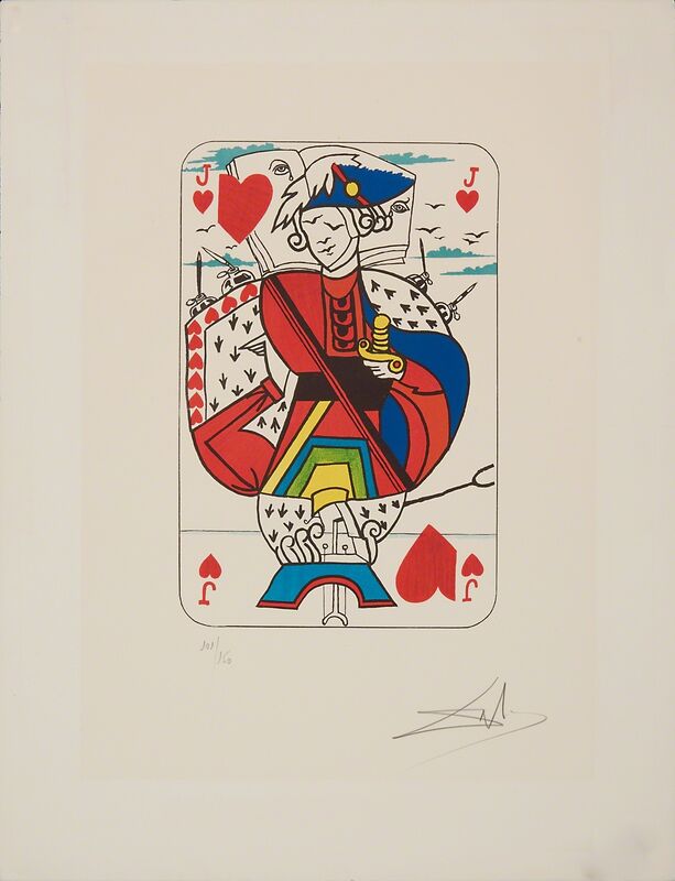 Salvador Dalí, ‘Ace of Hearts and Jack of Hearts from Playing Cards’, 1967, Print, Two lithographs in colors, Rago/Wright/LAMA