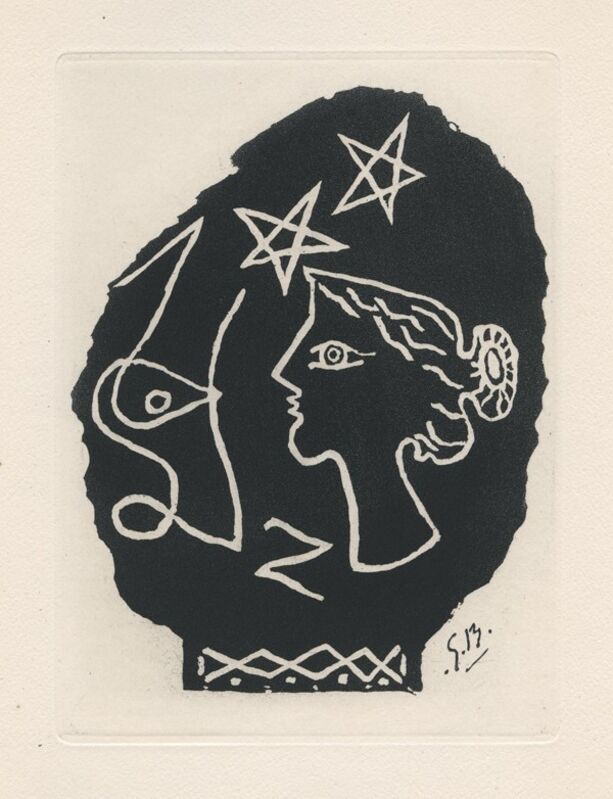 Georges Braque, ‘Femme de profil’, 1947, Print, Aquatint on Lana paper, Samhart Gallery