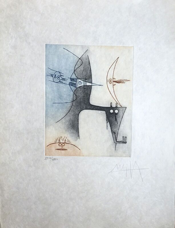 Wifredo Lam, ‘Vingtième Parallèle Suite (20th Parallel Series)’, 1966, Print, Etching on Japanese paper, Discoveries in Art