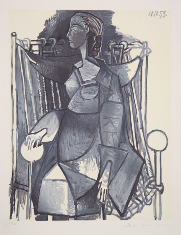 Pablo Picasso, ‘Femme Assise dans un Fauteuil Tresse, 1953’, 1979-1982, Print, Lithograph on Arches paper, RoGallery