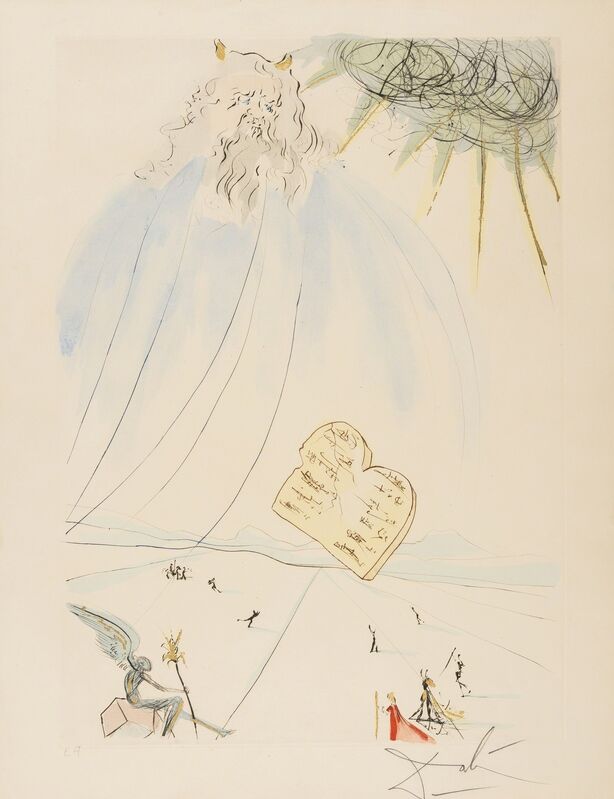 Salvador Dalí, ‘Moses (from Our Historical Heritage) (M & L 760; Field 75-4-C)’, 1975, Print, Etching with pochoir printed in colours, Forum Auctions