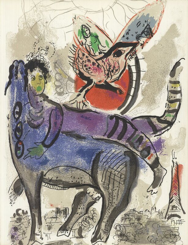 Marc Chagall, ‘La vache bleue’, 1967, Print, Lithograph, ArtWise