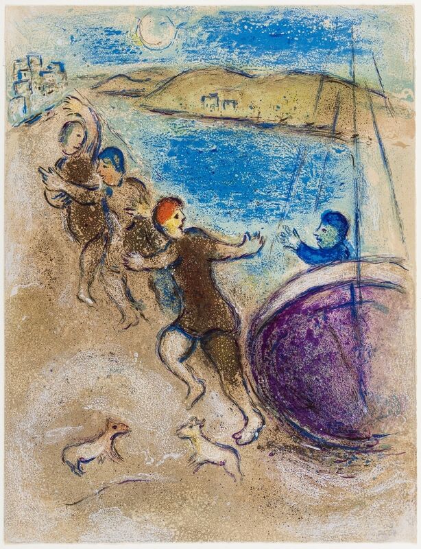 Marc Chagall, ‘Les Jeunes gens de Methymne (Cramer Books 46, Mourlot 324)’, 1961, Print, Lithograph printed in colours, Forum Auctions