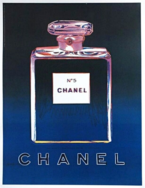 Andy Warhol, ‘Chanel No. 5 (Blue)’, 1997, Print, Offset Lithograph on Thin Linen Canvas; Plate Signed., Alpha 137 Gallery Gallery Auction